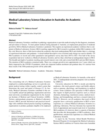 Medical Laboratory Science Education in Australia: An Academic Review