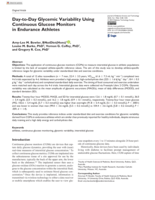 Day-to-Day Glycemic Variability Using Continuous Glucose Monitors in Endurance Athletes