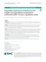 Paramedics’ experiences of barriers to, and enablers of, responding to suspected or confirmed COVID-19 cases: a qualitative study