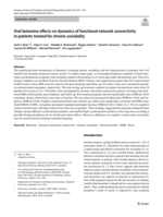 Oral ketamine effects on dynamics of functional network connectivity in patients treated for chronic suicidality