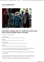 Vaccination, testing, clean air: COVID hasn't gone away - here's where Australia needs to do better