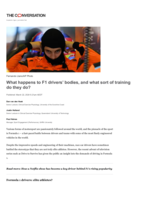 What happens to F1 drivers' bodies, and what sort of training do they do?