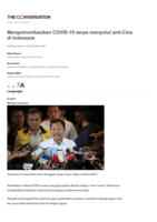 Mengomunikasikan COVID-19 tanpa menyulut anti-Cina di Indonesia