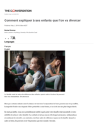 Comment expliquer à ses enfants que l’on va divorcer