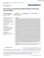 Sea anemone-anemonefish symbiosis: Behavior and mucous protein profiling