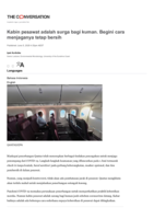 Kabin pesawat adalah surga bagi kuman. Begini cara menjaganya tetap bersih