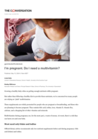 I'm pregnant. Do I need a multivitamin?