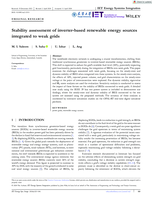 Stability assessment of inverter-based renewable energy sources integrated to weak grids