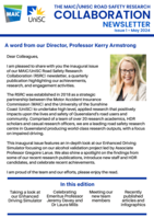 MAIC/UniSC Road Safety Research Collaboration Newsletter, Issue 1 / May 2024