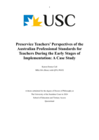 Preservice Teachers’ Perspectives of the Australian Professional Standards for Teachers During the Early Stages of Implementation: A Case Study