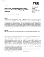 Prioritizing Outlier Parcels for Public Transport-Based Crowdshipping in Urban Logistics