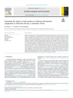Examining the impact of interventions in reducing self-reported engagement in distracted driving: A systematic review