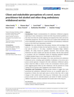 Client and stakeholder perceptions of a novel, nurse practitioner-led alcohol and other drug ambulatory withdrawal service