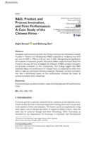 R&D, Product and Process Innovation, and Firm Performance: A Case Study of the Chinese Firms