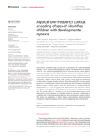 Atypical low-frequency cortical encoding of speech identifies children with developmental dyslexia