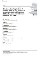 'It's the judicial equivalent of robbing Peter to pay Paul'—The implementation gap in section 28 Youth Justice and Criminal Evidence Act 1999