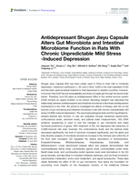 Antidepressant Shugan Jieyu Capsule Alters Gut Microbiota and Intestinal Microbiome Function in Rats With Chronic Unpredictable Mild Stress -Induced Depression