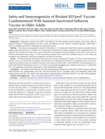 Safety and Immunogenicity of Bivalent RSVpreF Vaccine Coadministered With Seasonal Inactivated Influenza Vaccine in Older Adults