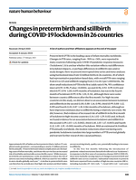 Changes in preterm birth and stillbirth during COVID-19 lockdowns in 26 countries
