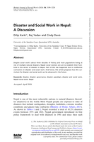 Disaster and Social Work in Nepal: A Discussion