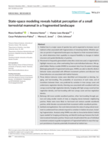 State‐space modeling reveals habitat perception of a small terrestrial mammal in a fragmented landscape