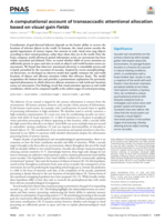 A computational account of transsaccadic attentional allocation based on visual gain fields