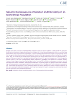 Genomic consequences of isolation and inbreeding in an island dingo population