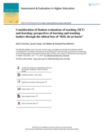 Consideration of student evaluations of teaching (SET) and learning: perspectives of learning and teaching leaders through the ethical lens of “first, do no harm”