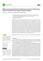 Deep Learning and Neural Architecture Search for Optimizing Binary Neural Network Image Super Resolution