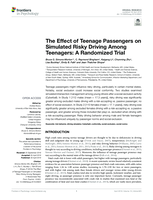 The Effect of Teenage Passengers on Simulated Risky Driving Among Teenagers: A Randomized Trial