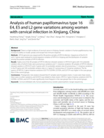 Analysis of human papillomavirus type 16 E4, E5 and L2 gene variations among women with cervical infection in Xinjiang, China