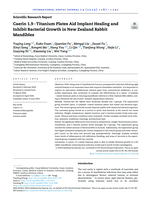 Caerin 1.9–Titanium Plates Aid Implant Healing and Inhibit Bacterial Growth in New Zealand Rabbit Mandibles