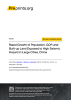 Rapid Growth of Population, GDP, and Built-up Land Exposed to High Seismic Hazard in Large Cities, China