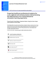 Preparing healthcare professional students for rural, regional and remote practice: demonstrating the effectiveness of an interprofessional simulation learning experience