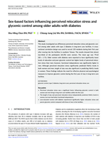 Sex-based factors influencing perceived relocation stress and glycemic control among older adults with diabetes