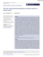 The role of perceived powerlessness and other barriers to climate action