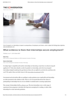 What evidence is there that internships secure employment?