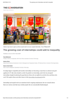 The growing cost of internships could add to inequality