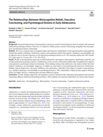The Relationships Between Metacognitive Beliefs, Executive Functioning, and Psychological Distress in Early Adolescence