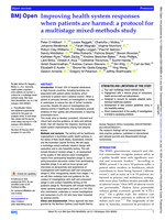 Improving health system responses when patients are harmed: a protocol for a multistage mixed-methods study