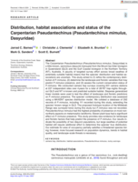 Distribution, habitat associations and status of the Carpentarian Pseudantechinus ( Pseudantechinus mimulus , Dasyuridae)