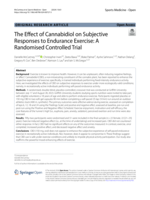 The Effect of Cannabidiol on Subjective Responses to Endurance Exercise: A Randomised Controlled Trial