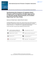 Synthesising the Outputs of Cognitive Work Analysis and Participatory Design Approaches to Identify Design Requirements: An Incident Reporting Tool Case Study
