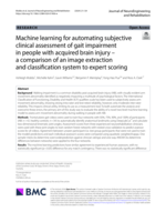 Machine learning for automating subjective clinical assessment of gait impairment in people with acquired brain injury – a comparison of an image extraction and classification system to expert scoring