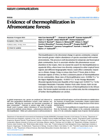Evidence of thermophilization in Afromontane forests