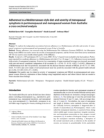 Adherence to a Mediterranean-style diet and severity of menopausal symptoms in perimenopausal and menopausal women from Australia: a cross-sectional analysis
