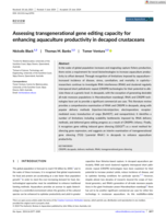Assessing transgenerational gene editing capacity for enhancing aquaculture productivity in decapod crustaceans
