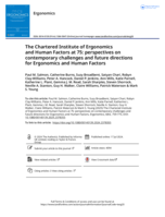 The Chartered Institute of Ergonomics and Human Factors at 75: perspectives on contemporary challenges and future directions for Ergonomics and Human Factors