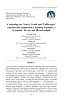 Comparing the mental health and wellbeing of domestic and international tertiary students: A systematic review and meta-analysis