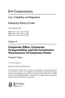 Corporate Office, Corporate Irresponsibility and the Constitutive Vicariousness of Corporate Power